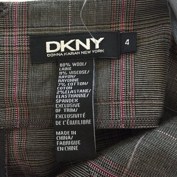 Vtg Donna Karan DKNY Spaghetti Strap Plaid Gray Red Fitted Women's Blouse Top 4 - Picture 2 of 8